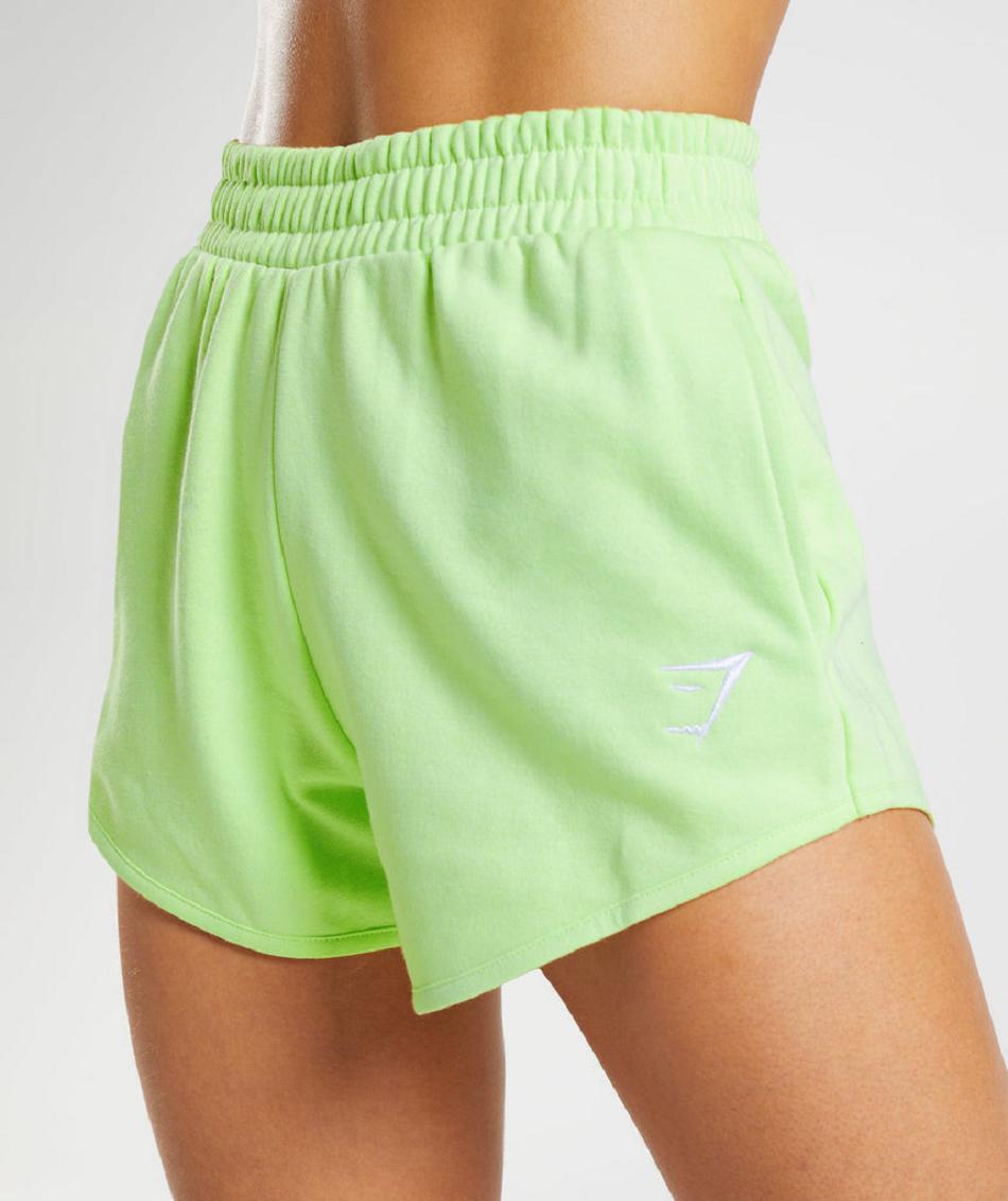 Pantalones Cortos Gymshark Entrenamiento Sweat Mujer Verde | CO 2734UZG